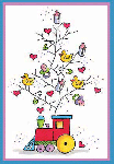 Baby Train Tree For All Seasons Card