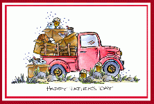 Dad's Red Truck Card