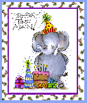 Birthday Elephant Critter Card