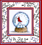 Cardinal Snow Globe Card