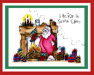 Fireplace Santa Card