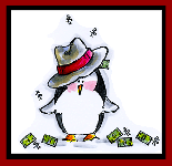 Mobster Penguin Card