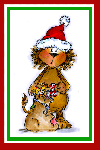 Santa Lion Critter Card