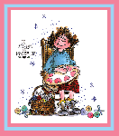 Sewing Lady Card