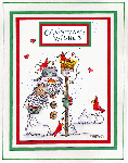 Snowman Broom Card