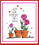 Roses in Flower Pots Card