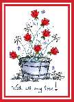Roses in a Tub Card