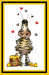 Zebra Bee Card